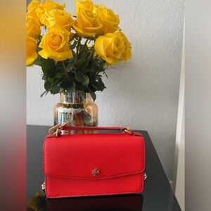 Tory Burch Vibrant Red Crossbody Bag